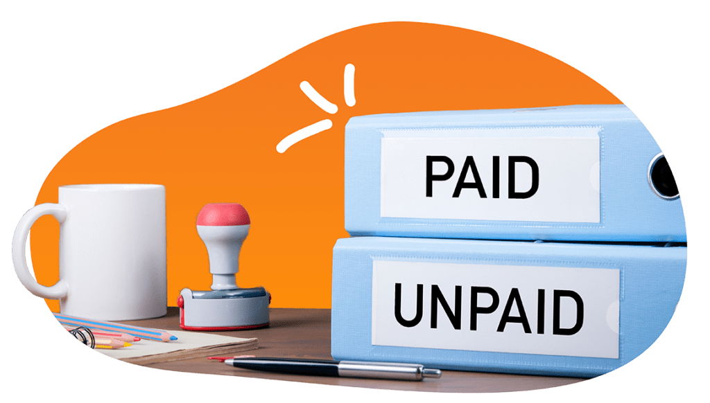 Binders of Paid and Unpaid Invoices